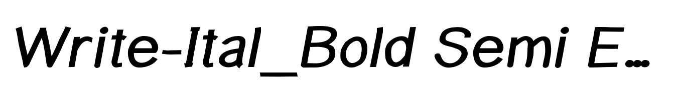 Write-Ital_Bold Semi Expd